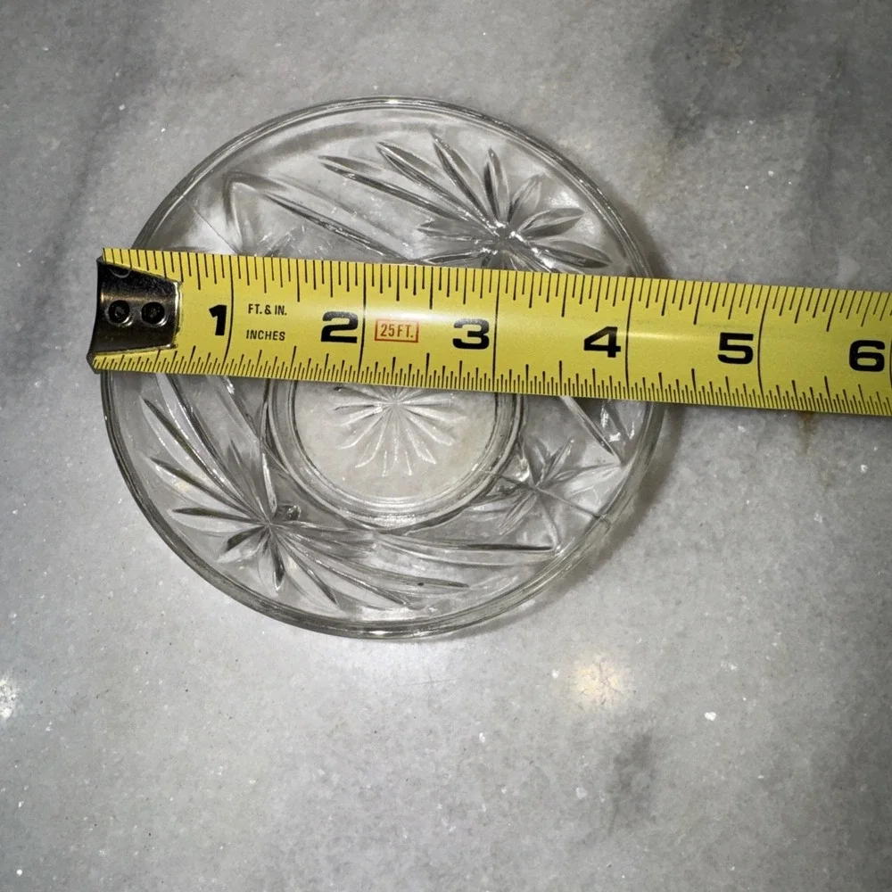 Vintage Anchor Hocking Early American Presscut‎ Star Of David Desert Bowl